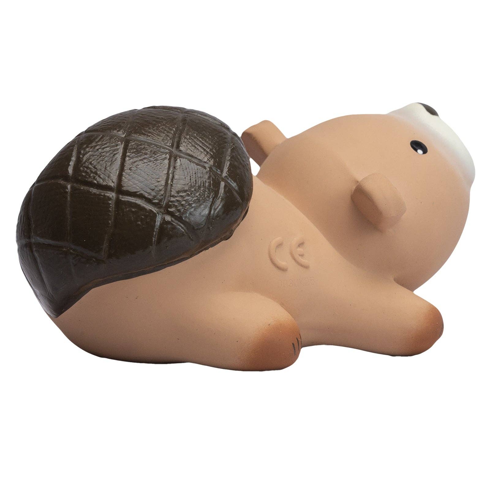 Tikiri Toys LLC - 
Beaver Natural Rubber Teether, Rattle &amp; Bath Toy
