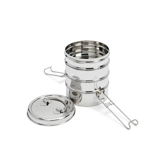 4-Layer Stacked Food Storage - Stainless Steel