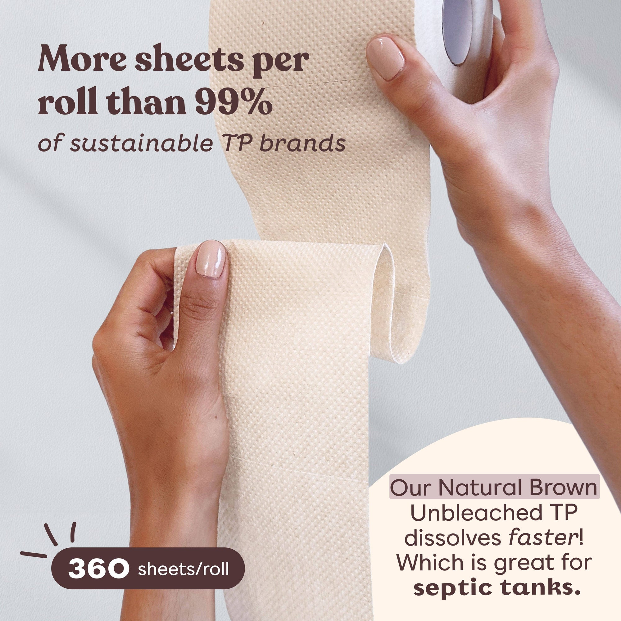 Betterway - Single-Wrapped Bamboo TP - 36-pack | White &amp; Natural Brown