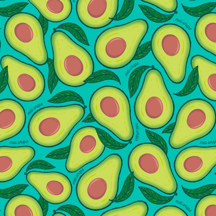 Beeswax Wrap Bulk Roll – Avocado Print | Reusable Organic Beeswax Wrap for Custom Food Storage Sizes (13.5" x 42")