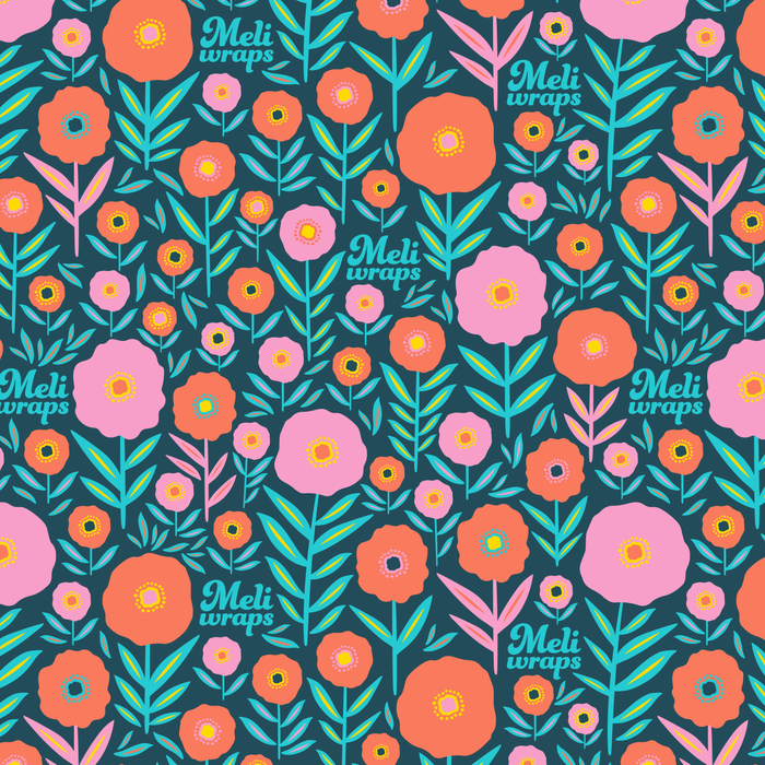 Beeswax Food Wrap – Fall Bloom Print | Reusable Organic Beeswax Wraps for Food Storage (Small, Medium & Large)