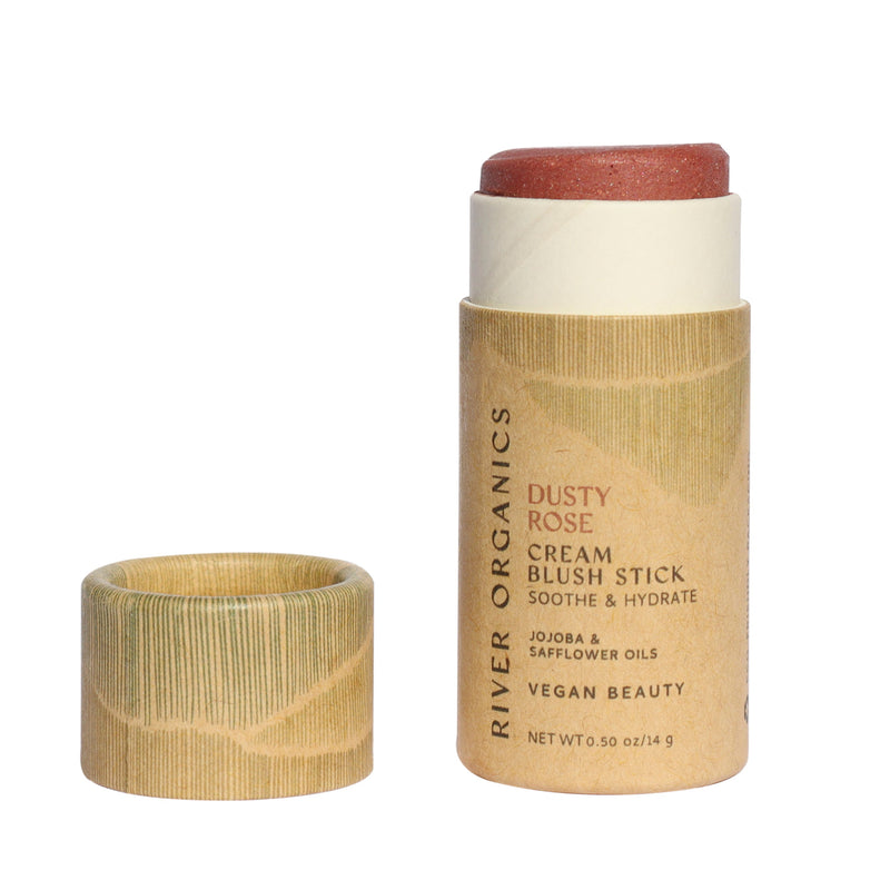 Creamy Vegan Blush Stick – Dusty Rose | Zero Waste Multi-Use Cheek & Lip Tint