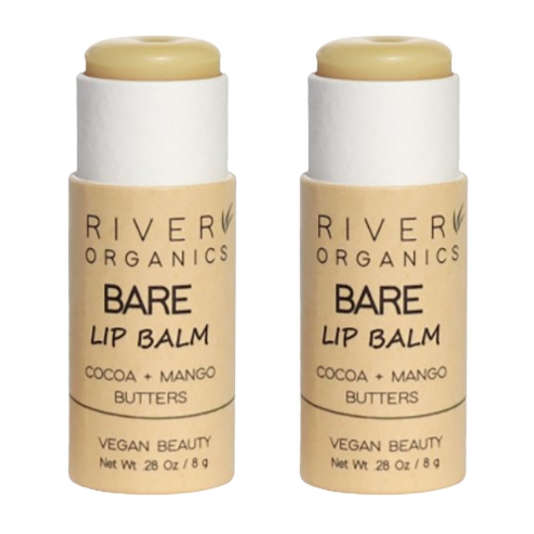 Set of 2 Lip Balms or Lip Stains – Vegan, Organic &amp; Plastic-Free | Hydrating Natural Lip Care