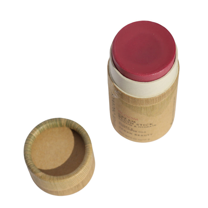 Creamy Vegan Blush Stick – Bloom | Zero Waste Multi-Use Cheek & Lip Tint
