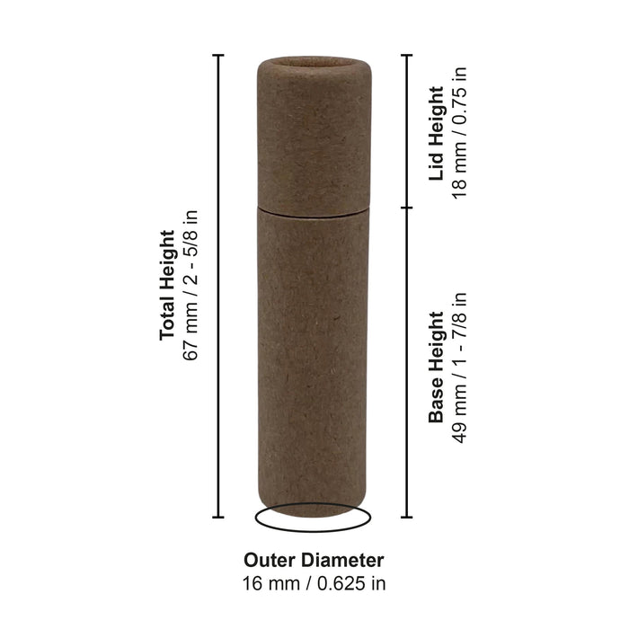 .2 oz / 5 g Eco-Friendly Lip Balm Paper Tubes | Compostable & Plastic-Free