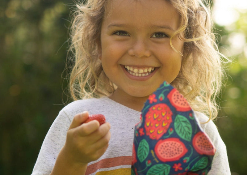 Beeswax Wrap Bulk Roll – Dragonfruit Print | Reusable Organic Cotton Food Wraps