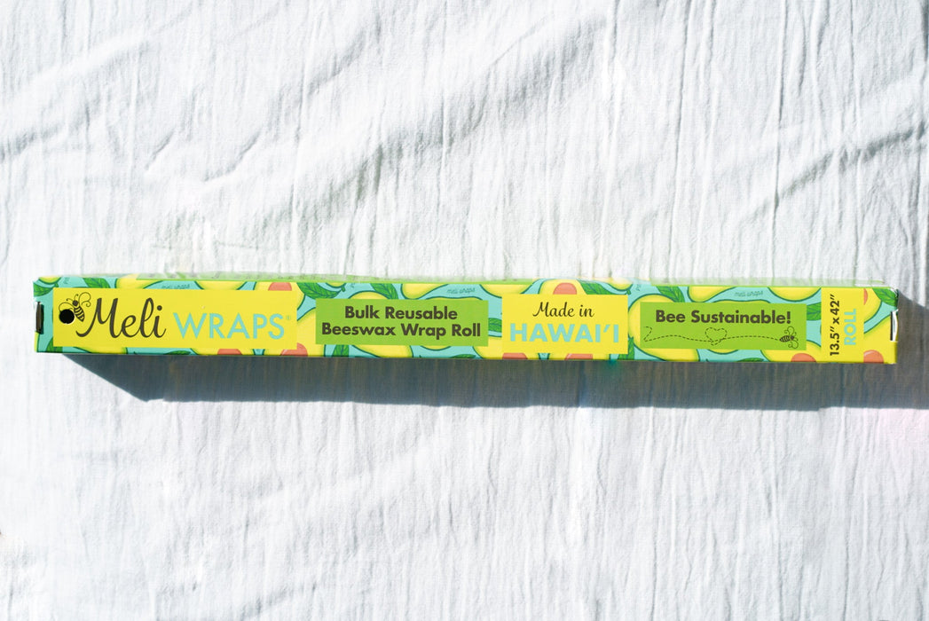 Beeswax Wrap Bulk Roll – Avocado Print | Reusable Organic Beeswax Wrap for Custom Food Storage Sizes (13.5" x 42")