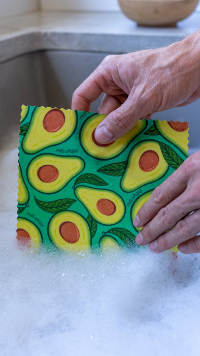 Beeswax Wrap Bulk Roll – Avocado Print | Reusable Organic Beeswax Wrap for Custom Food Storage Sizes (13.5" x 42")