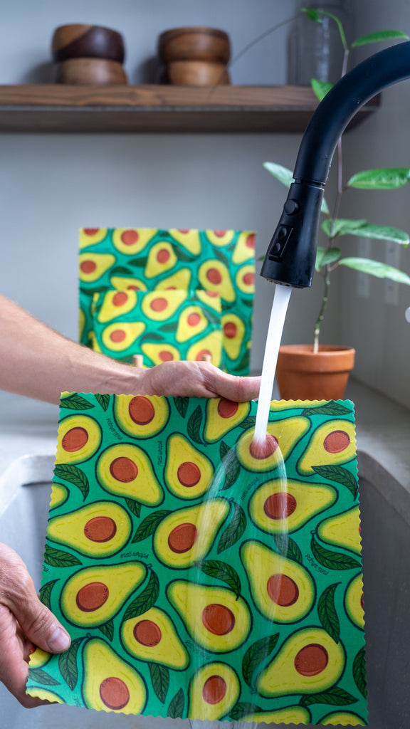 Beeswax Wrap Bulk Roll – Avocado Print | Reusable Organic Beeswax Wrap for Custom Food Storage Sizes (13.5" x 42")