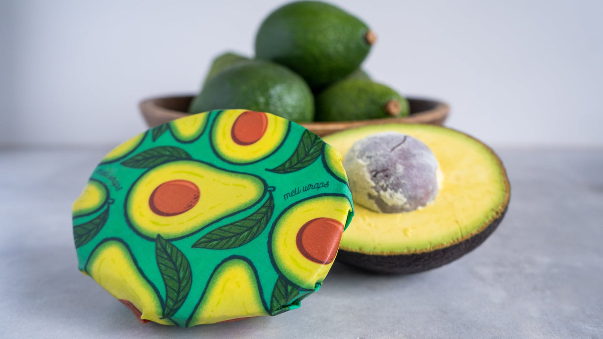 Beeswax Wrap Bulk Roll – Avocado Print | Reusable Organic Beeswax Wrap for Custom Food Storage Sizes (13.5" x 42")