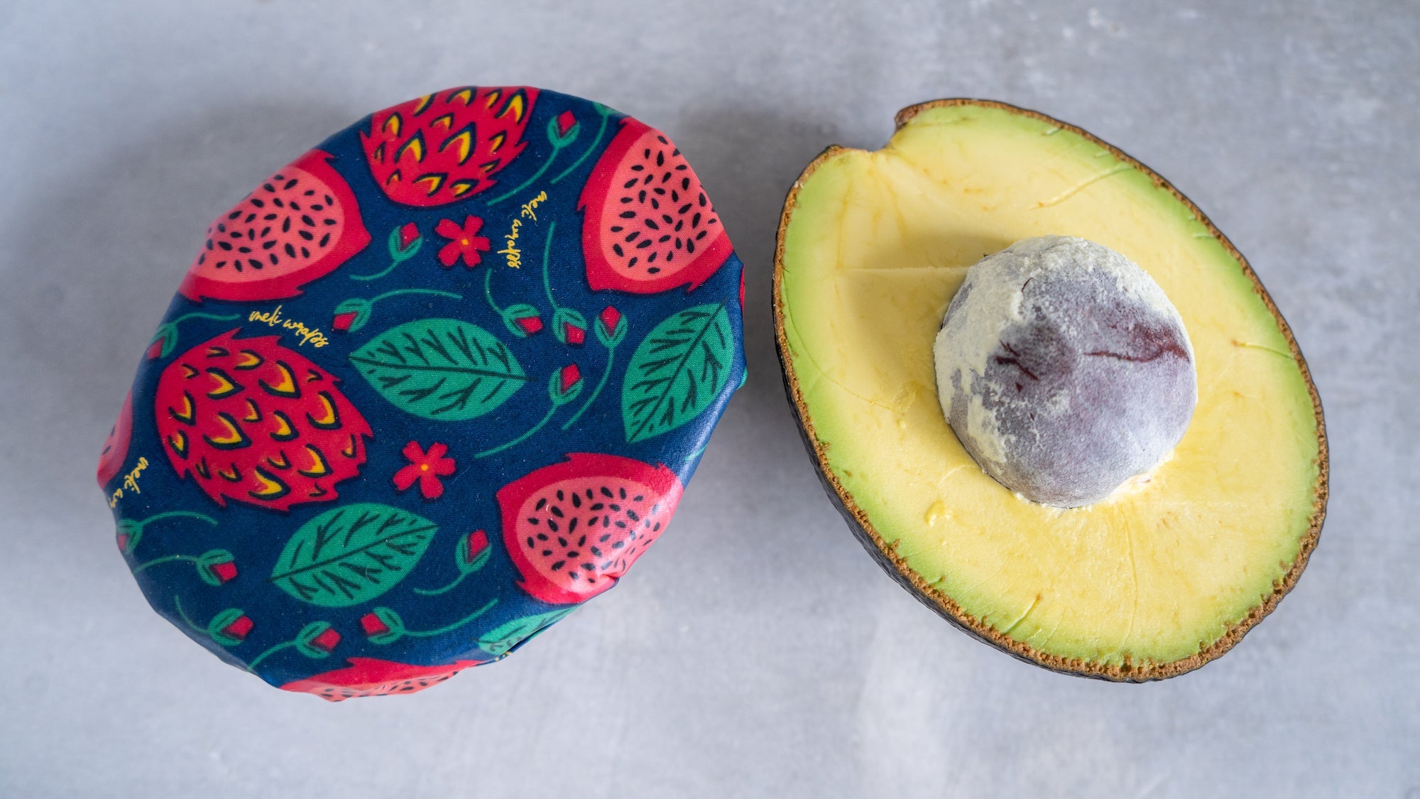 Beeswax Wrap Bulk Roll – Dragonfruit Print | Reusable Organic Cotton Food Wraps