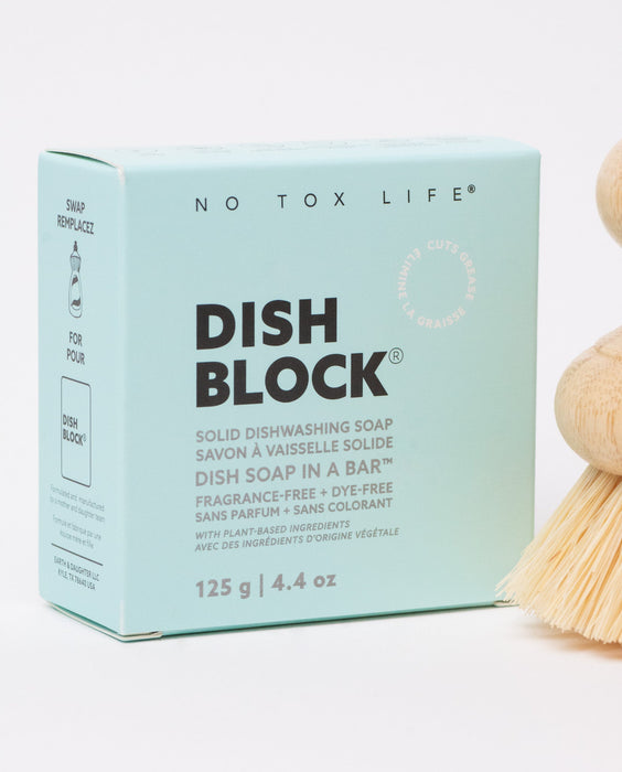 DISH BLOCK® Solid Dish Soap Bar – 4.4 oz (125g) – Fragrance Free