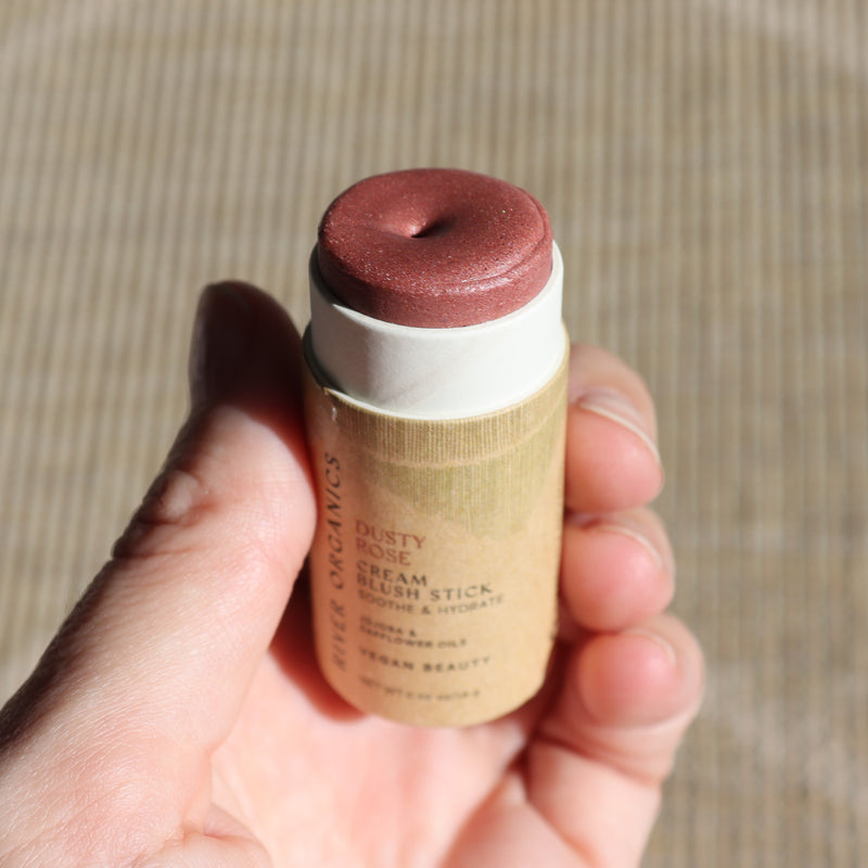 Creamy Vegan Blush Stick – Dusty Rose | Zero Waste Multi-Use Cheek & Lip Tint