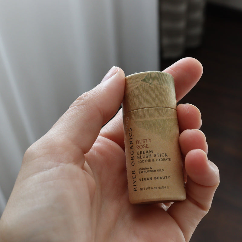Creamy Vegan Blush Stick – Dusty Rose | Zero Waste Multi-Use Cheek & Lip Tint