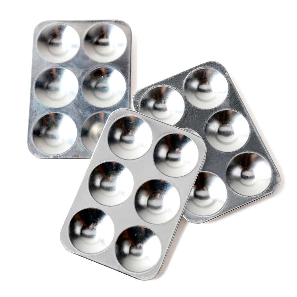 Aluminum Paint Palette – Reusable 6-Well Mixing Tray | Eco-Friendly Art Supplies | Natural Earth Paint