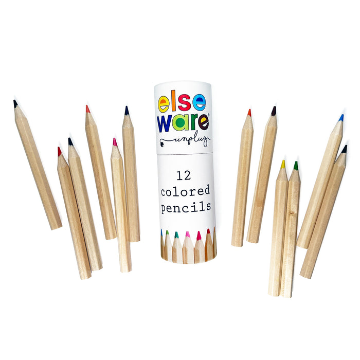 Colored Pencils – 12 Pack | Tall & Travel Size Beechwood Pencils | Eco-Friendly Art Supplies