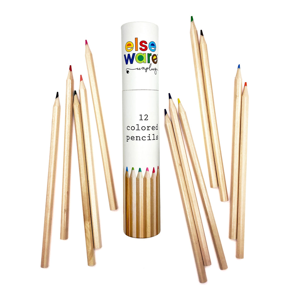 Colored Pencils – 12 Pack | Tall & Travel Size Beechwood Pencils | Eco-Friendly Art Supplies