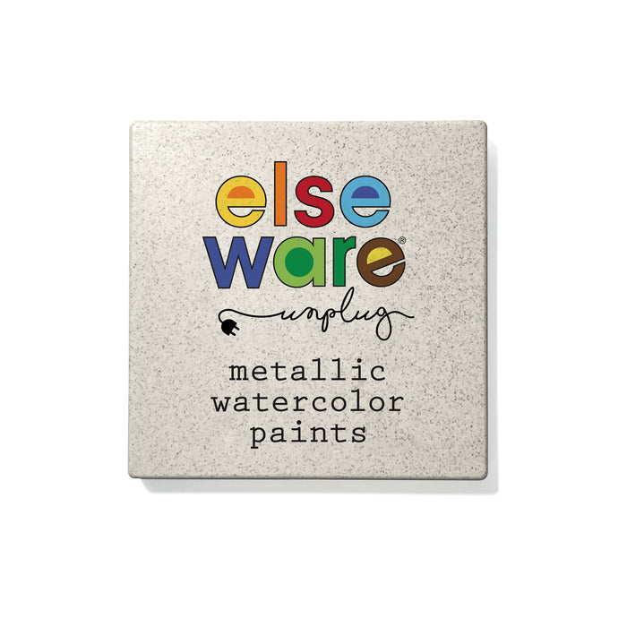 Metallic Watercolors – 9 Shimmering Colors | Eco-Friendly Wheat Straw Palette