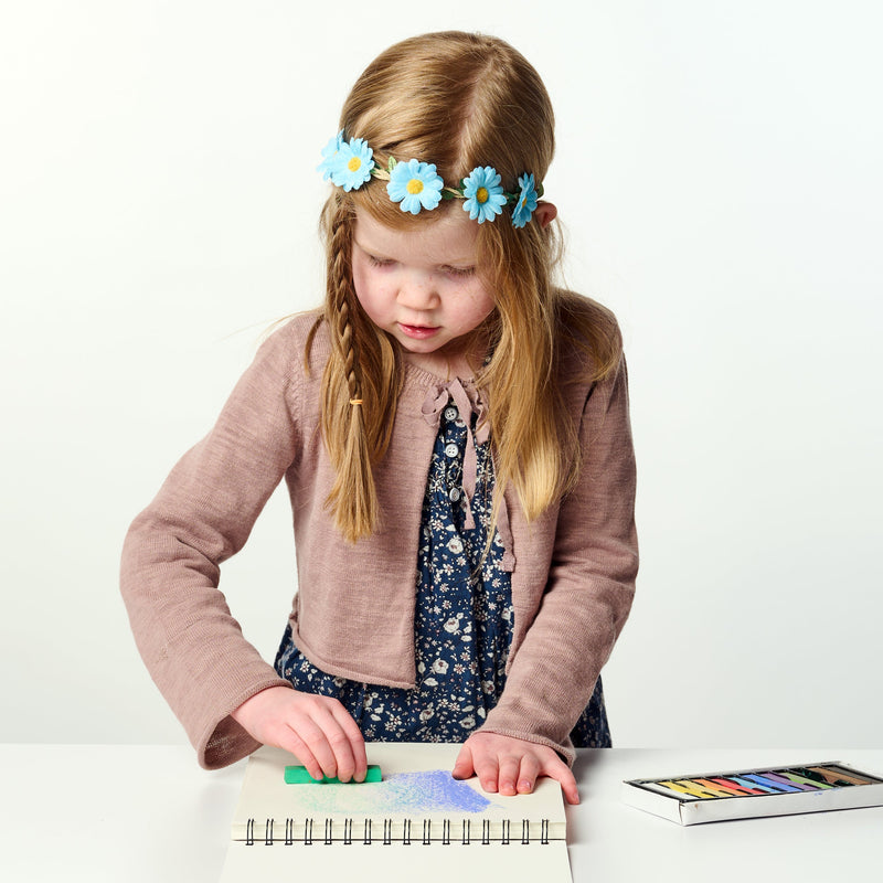 Talc-Free Pastel Sticks – 12 Vibrant Colors | Non-Toxic Soft Pastels for Kids & Artists