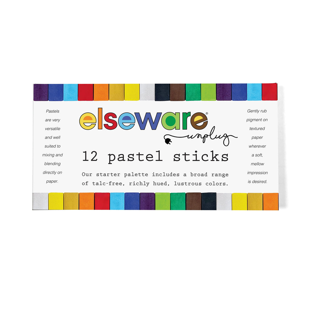 Talc-Free Pastel Sticks – 12 Vibrant Colors | Non-Toxic Soft Pastels for Kids & Artists