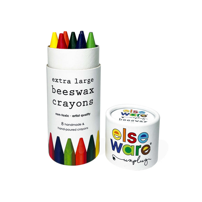 Eco-Kids Non-Toxic Beeswax Crayons (Extra Large) | Natural Triangle Crayons for Kids