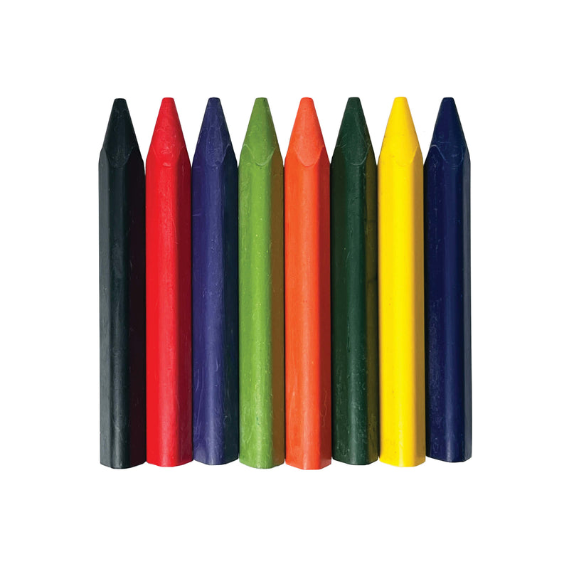 Eco-Kids Non-Toxic Beeswax Crayons (Extra Large) | Natural Triangle Crayons for Kids