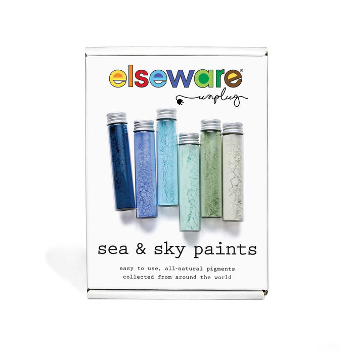 Sea & Sky Paint Set – Non-Toxic Earth Pigments (15–17g) | Natural Mineral Watercolor & Tempera | Eco-Friendly Art Supplies