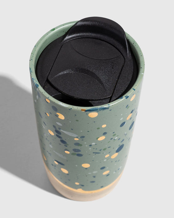 Insulated Stoneware Travel Mug with Lid – 10 oz.
