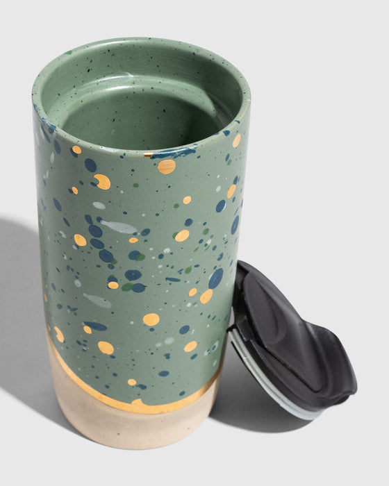 Insulated Stoneware Travel Mug with Lid – 10 oz.