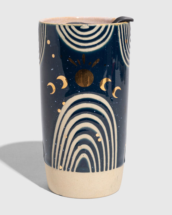 Stoneware Insulated Travel Mug – 10 oz. Ceramic Comfort