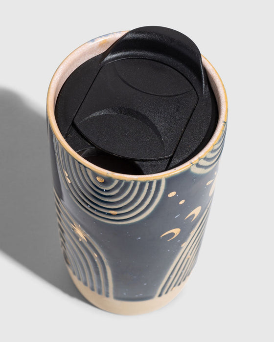 Stoneware Insulated Travel Mug – 10 oz. Ceramic Comfort