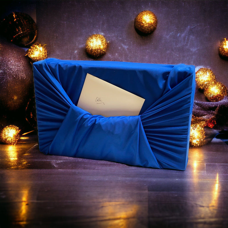 Set of 3 (S, L, XL) Reusable Cloth Furoshiki Gift Wrap | Deep Blue