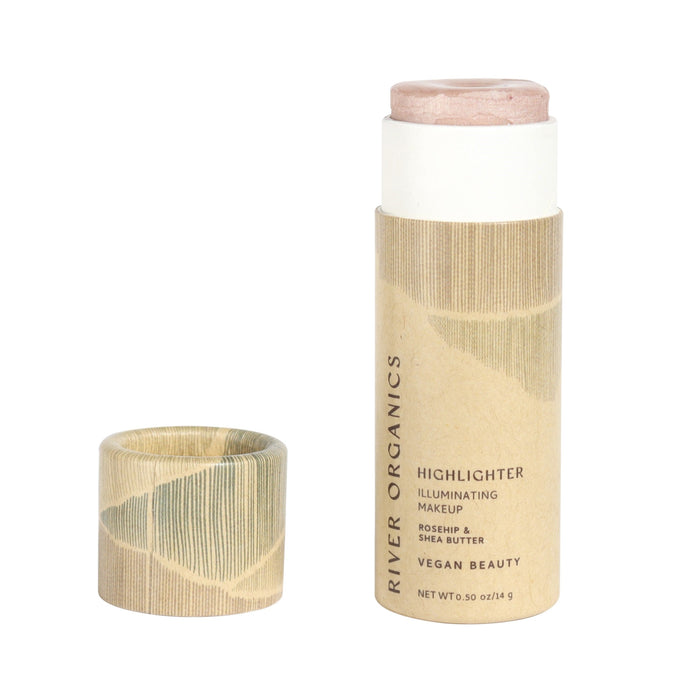 Rose Quartz Creamy Vegan Highlighter Stick – Dewy, Plastic-Free Glow