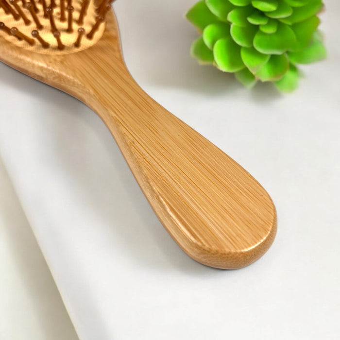 Sustainable Bamboo Rounded Hair Brush with Classic Handle