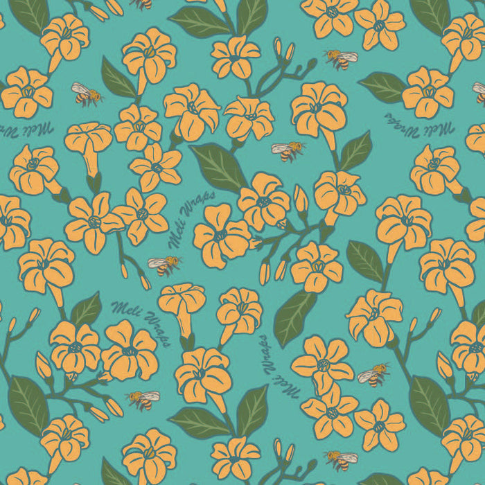 Beeswax Wrap Bulk Roll - Puakenikeni & Bee Print | Sustainable Plastic-Free Food Storage Roll