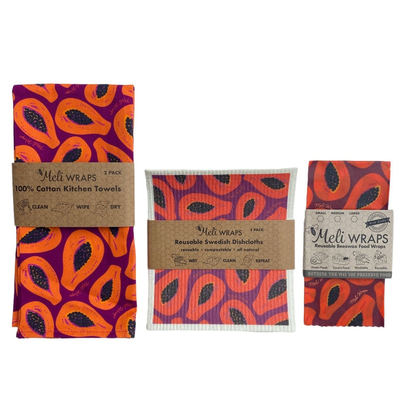 Papaya Gift Set | Eco-Friendly Kitchen Bundle