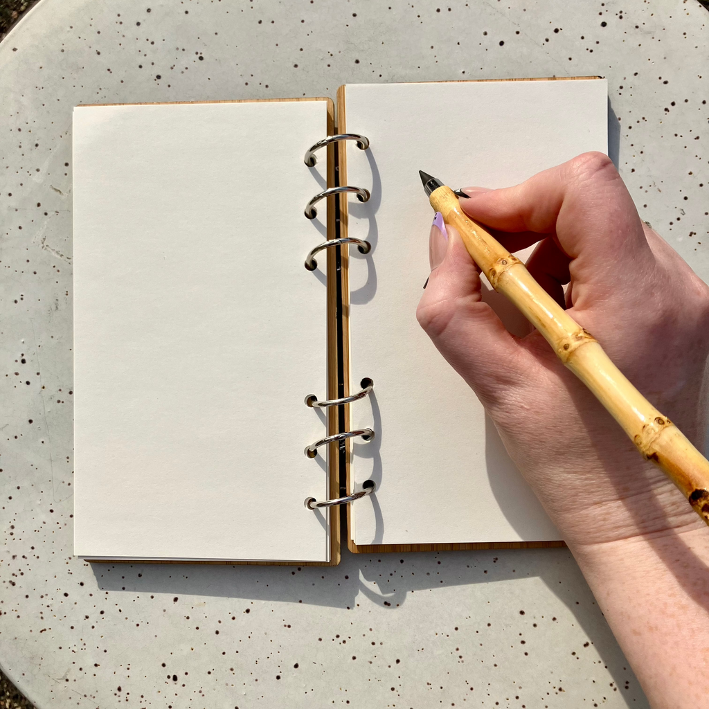 Bamboo Root Pencil – Never Ending Eco-Friendly Pencil with Recycled Alloy Tip