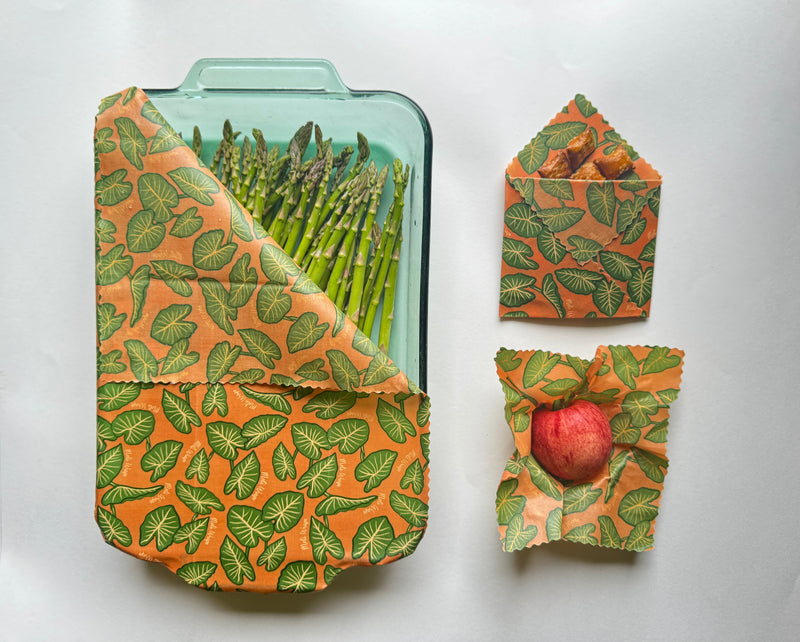 Beeswax Food Wrap – Kalo Print | Reusable Eco-Friendly Food Storage