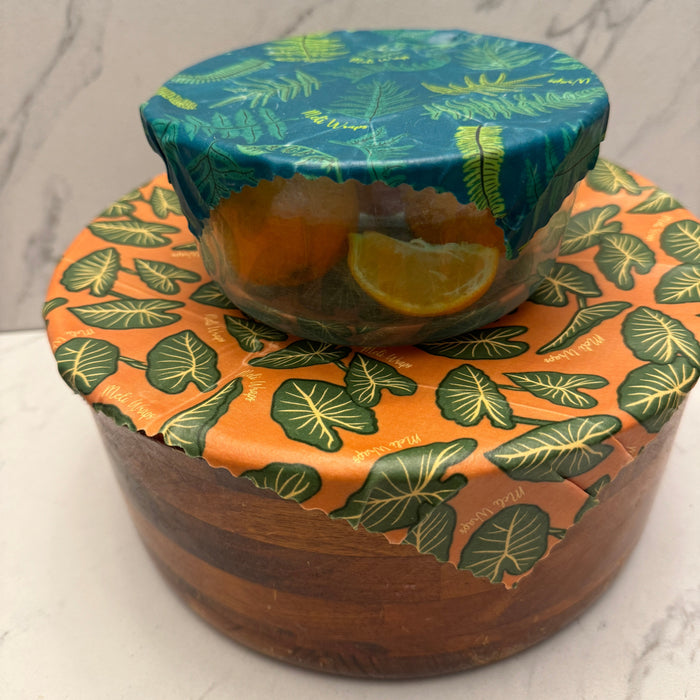 Beeswax Wrap Bulk Roll – Fern Print (13.5" × 42") | Reusable Organic Beeswax Food Wrap