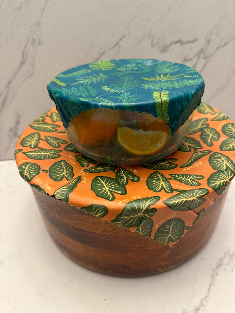 Beeswax Wrap Variety Pack - Hawaiiana Print | Reusable Plastic-Free Food Wraps Made in Hawaii