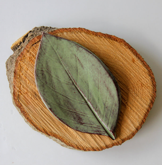 Handcrafted Large Leaf Dish