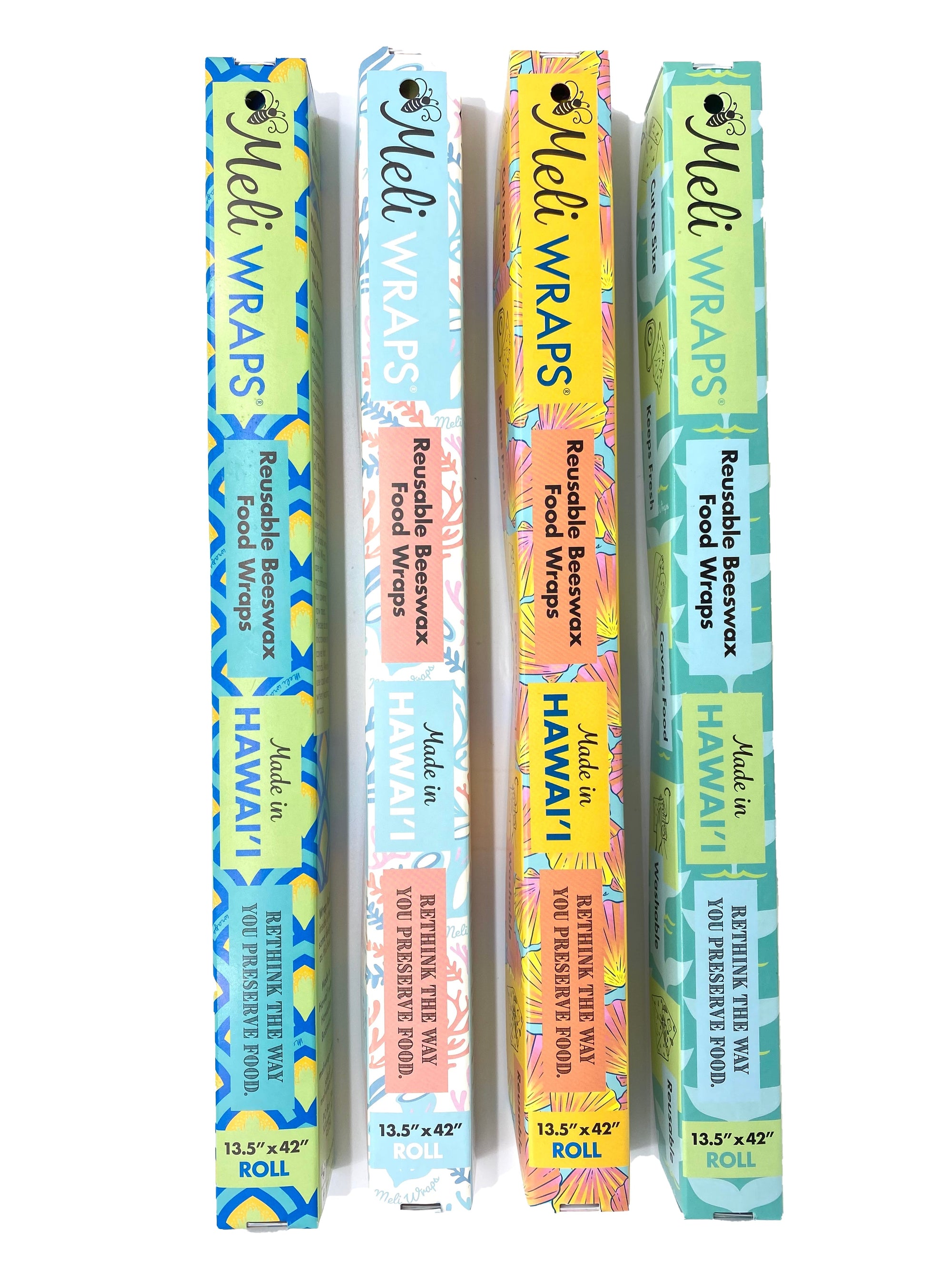 Beeswax Wrap Bulk Roll + Cutlery Set in Reef Print | Sustainable Plastic-Free Kitchen Bundle