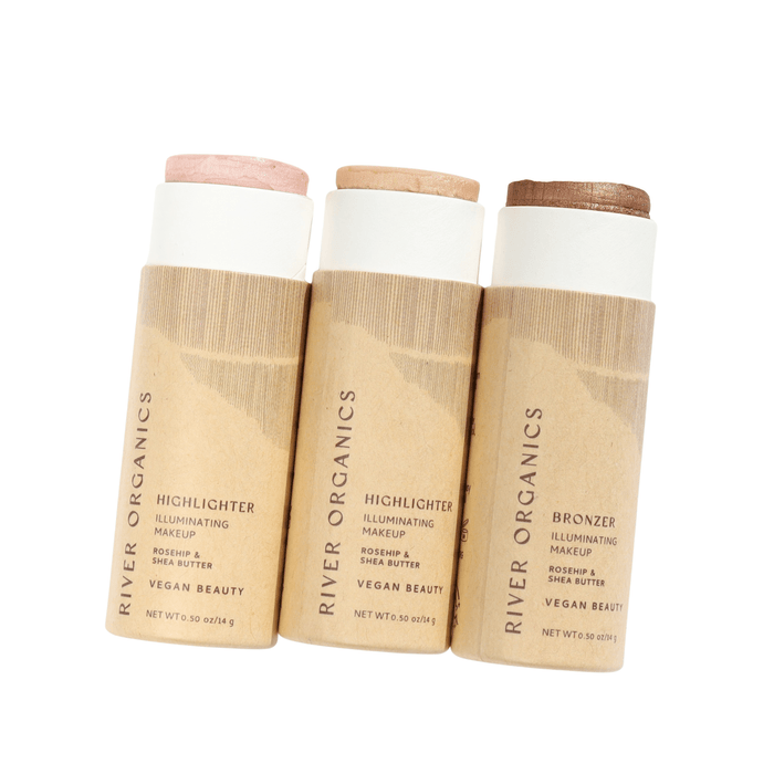 Highlighter & Bronzer Set – Vegan, Plastic-Free Glow & Sun-Kissed Radiance