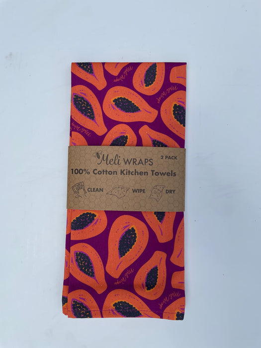 Papaya Kitchen Towel Set | 100% Cotton Eco-Friendly Towels