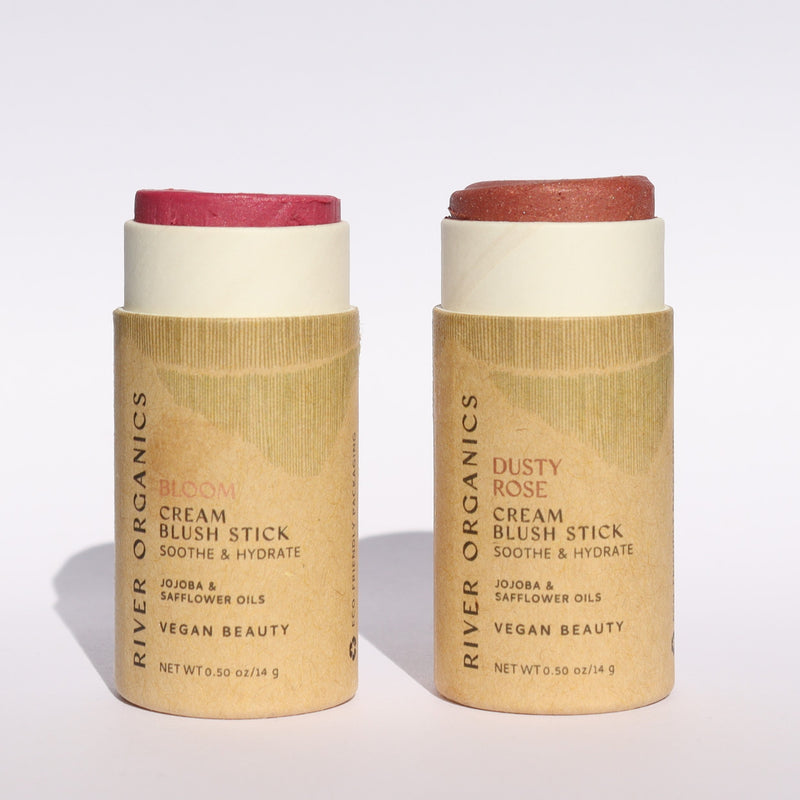Creamy Vegan Blush Sticks – Set of 2 Mix & Match | Zero Waste Multi-Use Cheek & Lip Tint Duo