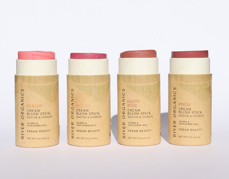 Creamy Vegan Blush Sticks – Set of 2 Mix & Match | Zero Waste Multi-Use Cheek & Lip Tint Duo