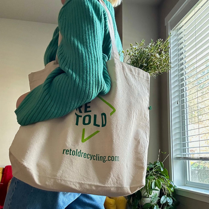 Reusable Recycled Cotton Tote Bag – Eco-Friendly & Durable