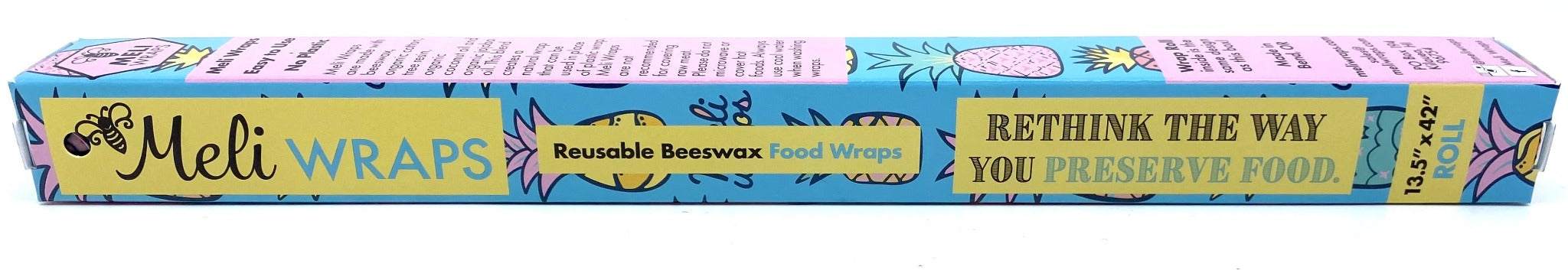 Beeswax Wrap Bulk Roll – Pineapple Print | Extra-Long Reusable & Eco-Friendly Alternative to Plastic Wrap