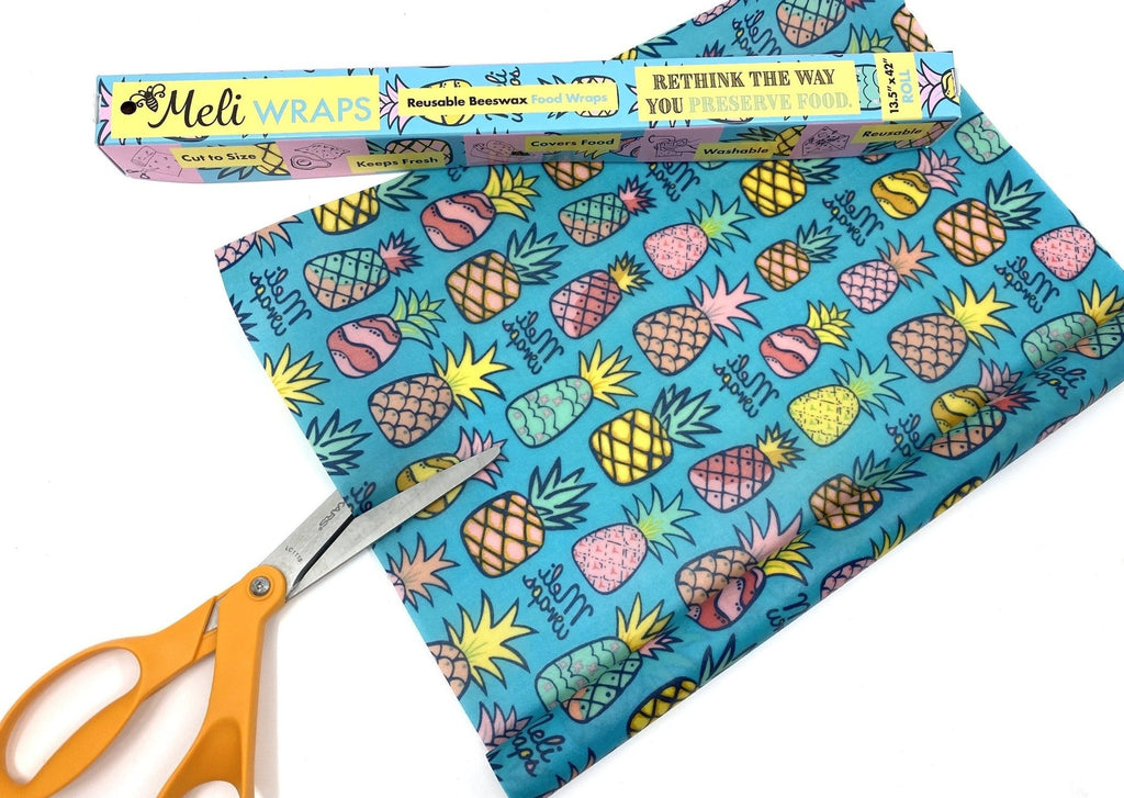 Beeswax Wrap Bulk Roll – Pineapple Print | Extra-Long Reusable & Eco-Friendly Alternative to Plastic Wrap
