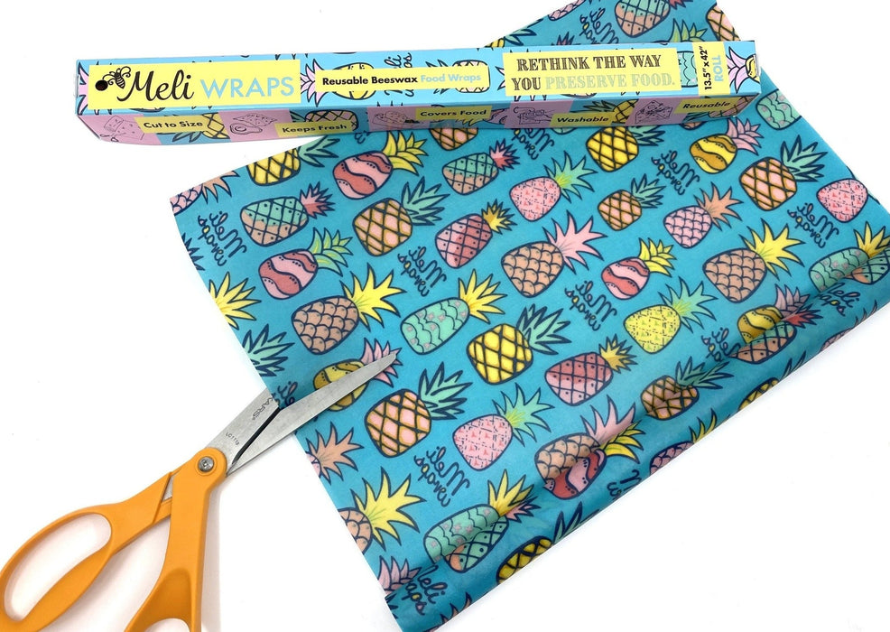 Beeswax Wrap Bulk Roll – Pineapple Print | Extra-Long Reusable & Eco-Friendly Alternative to Plastic Wrap